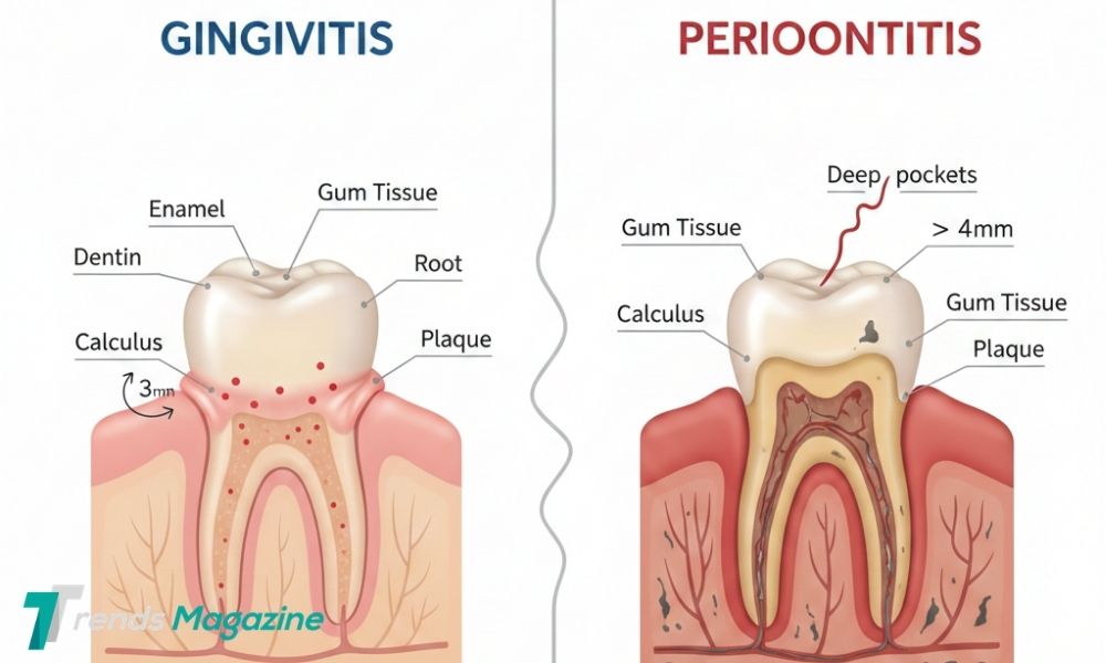 gingivitis vs periodontitis