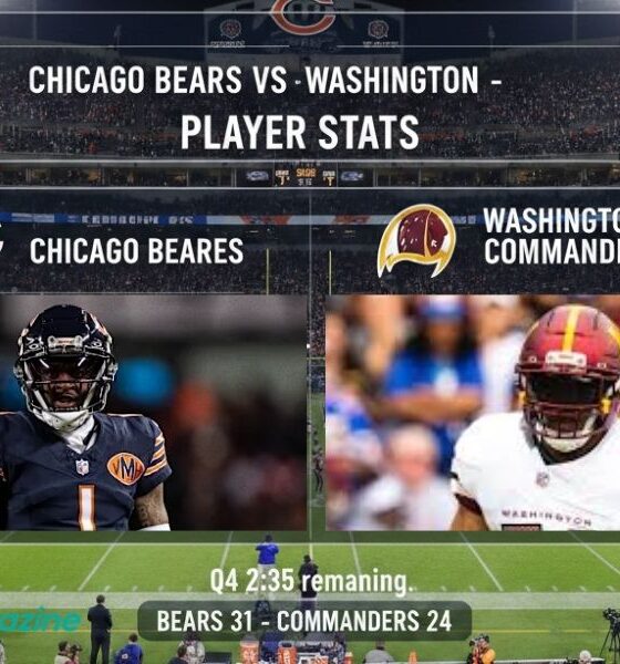 chicago bears vs washington commanders match player stats